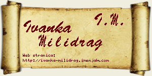 Ivanka Milidrag vizit kartica
